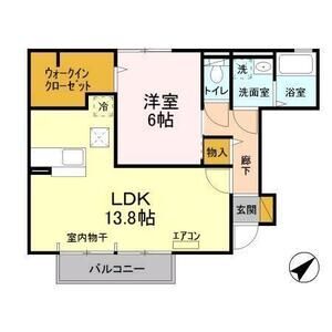 ポルテボヌール　Ⅱ102号室 間取