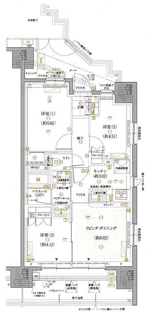 ガーラ・レジデンス平井7階 間取