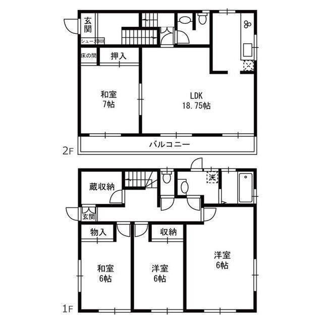 等々力戸建て1号室 間取