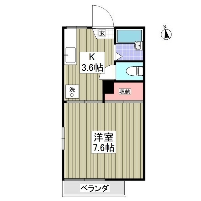 ハイツコジマA201号室 間取