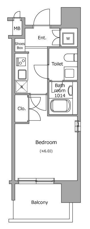 レジディア新宿御苑7階 間取