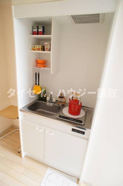 芝コーポ５号館0406号室 １口IHキッチン付いてます。モデルルームしてます♪