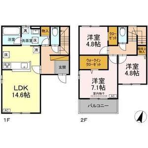 大野町2丁目戸建貸家D号室 間取