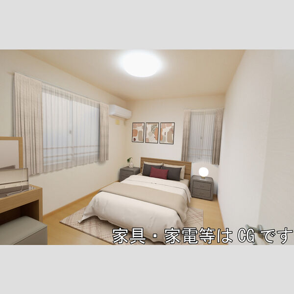 レザン・ポワール202号室 洋室(※家具・家電等はCGです。)