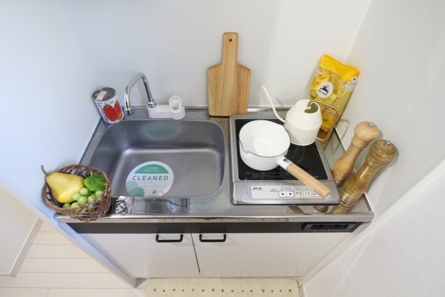 ヴィエント仲六郷 1口IHコンロ※家具･小物はイメージです