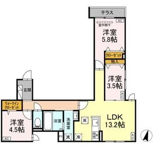 グラナーデ興野102号室 間取
