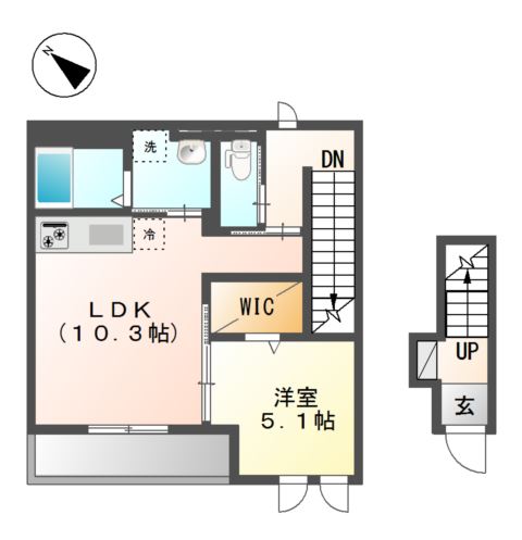 アイリスガーデンⅠ201号室 間取