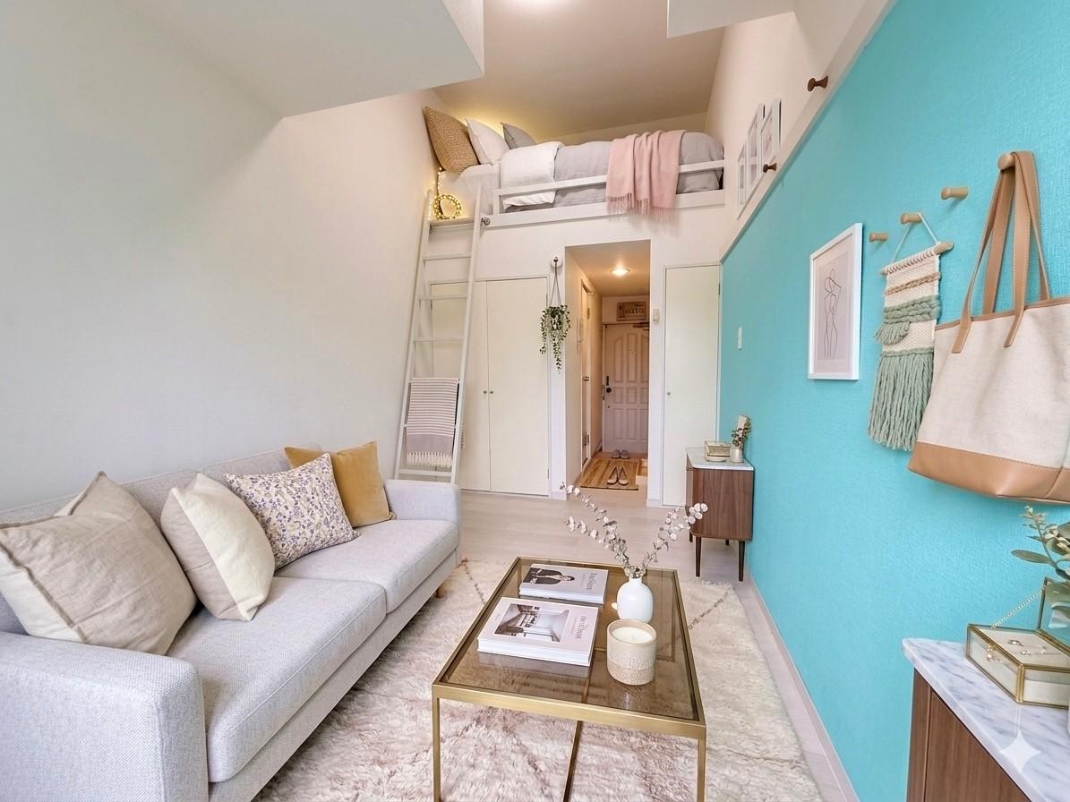 パレス井土ヶ谷203号室 女性向けインテリア例3（居室）