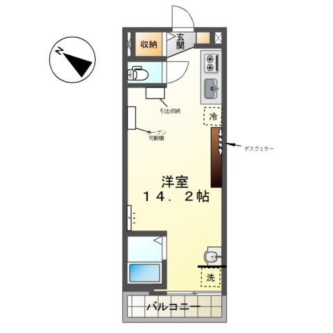オータムスイート303号室 間取