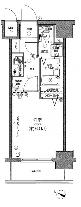 Le'a横濱中央4階 間取