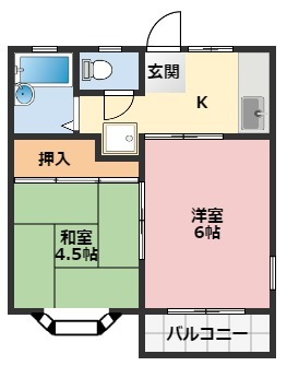 KTハイツ東逗子2階 間取