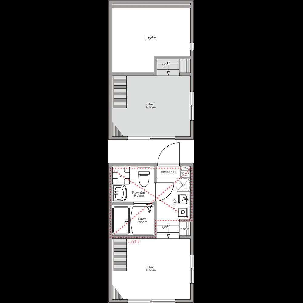 ハーモニーテラス富士見台1階 間取
