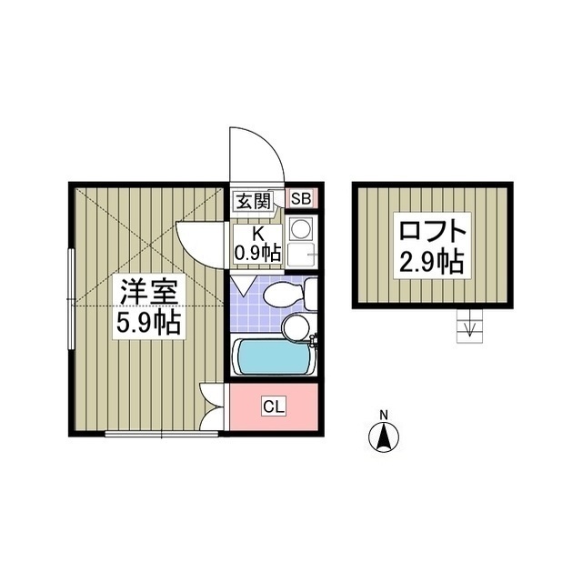 北松戸第7レジデンス104号室 間取