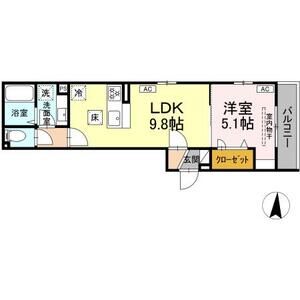 シャルム十間坂102号室 間取