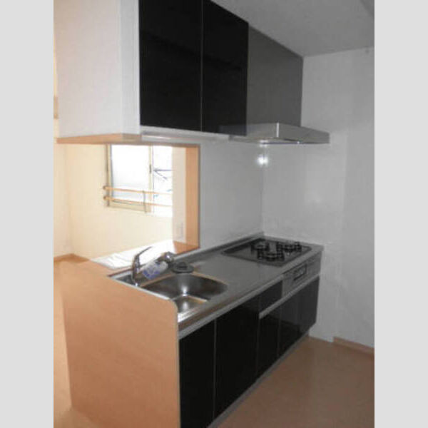 メゾンソレイユ201号室 キッチンはガス3口グリル付き♪