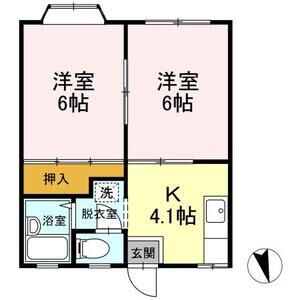 TAP滝本ハイツ103号室 間取