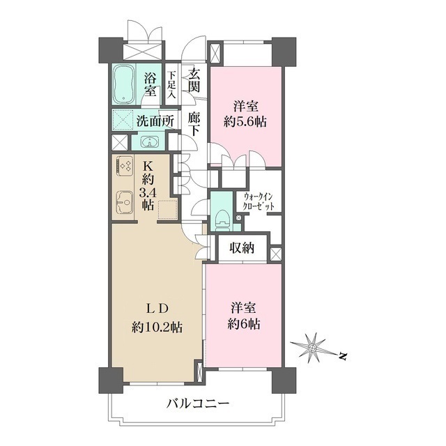 駒込パークハウス307号室 間取