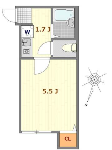 エスポワール綾瀬壱番館1階 間取