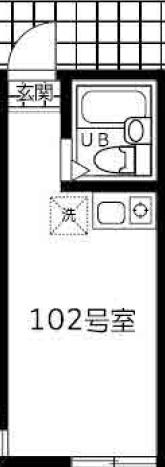 上星川ジャポルタージ102号室 スリムな間取り