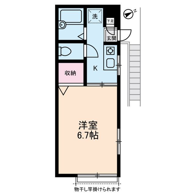 ストリームフラッツ0201号室 間取