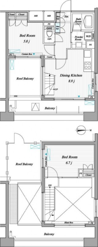 レジディア錦糸町Ⅱ13階 間取り