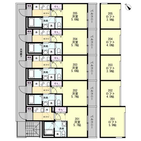 ベイルーム湘南藤沢本町202号室 間取