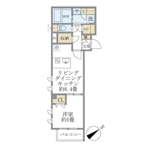コンポジット早稲田鶴巻町4階 間取