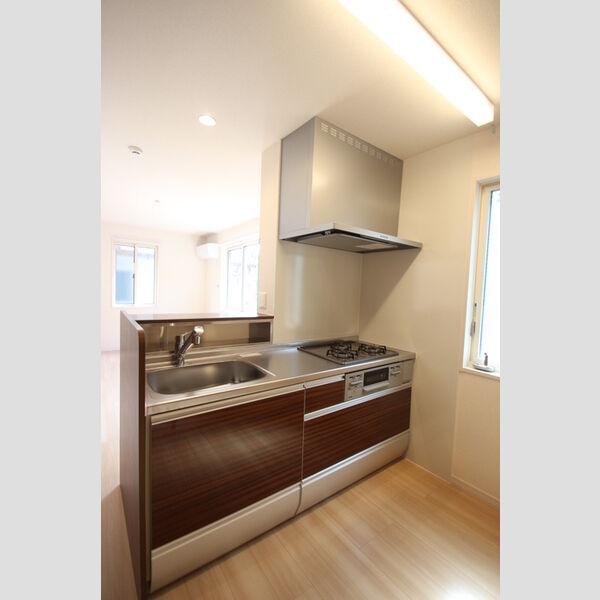 メゾン　ルミエール202号室 ガス3口グリル付きシステムキッチン