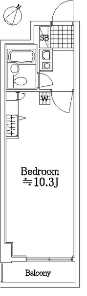 コスモ西横浜グランシティ205号室 間取