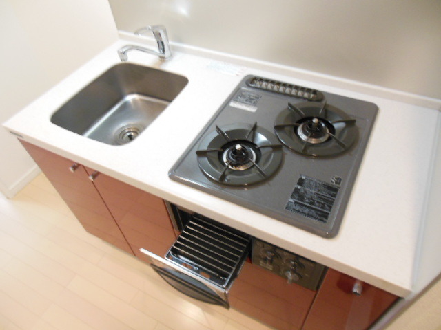 グランド・ガーラ新横浜North2階 2口コンログリル付のシステムキッチン