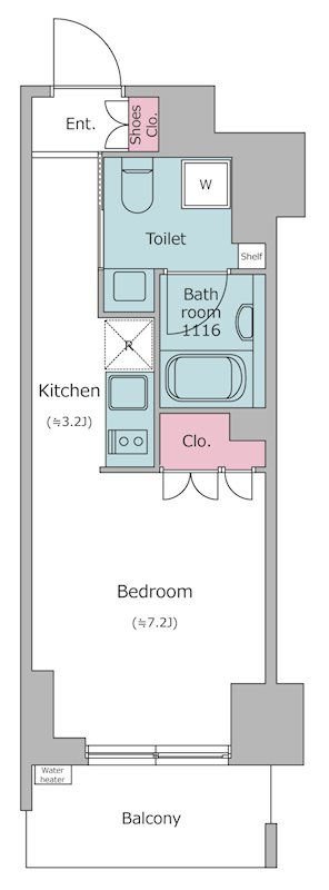 レジディア渋谷8階 間取り