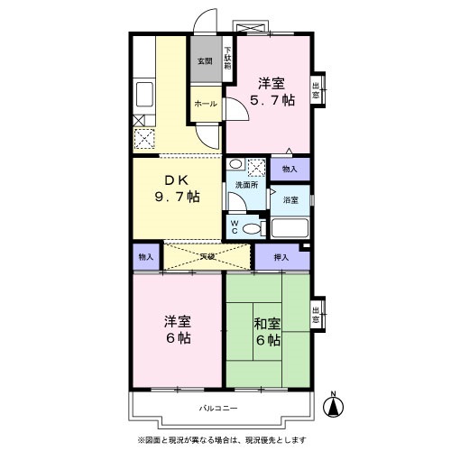 シャトー雪ノ下0103号室 間取
