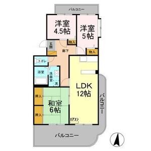 エコガーデン　C棟201号室 間取