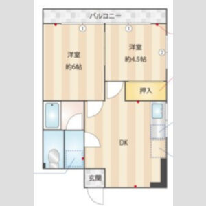 第2フラワーパレス303号室 間取