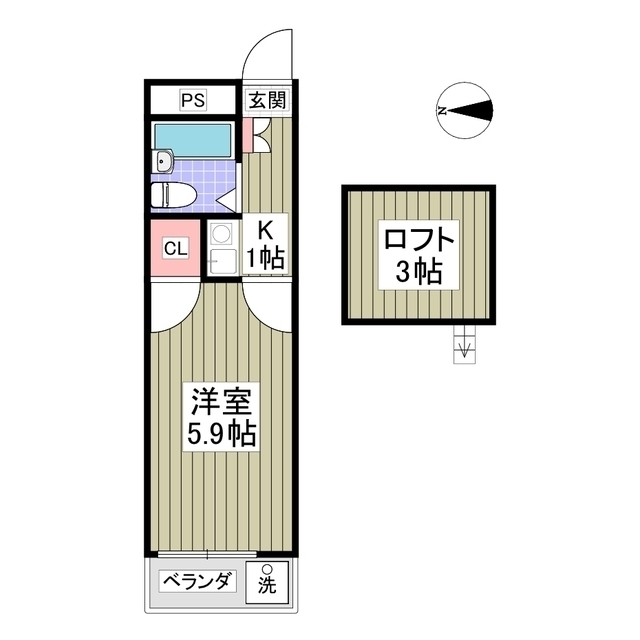 アルトーロ蒲生Ⅱ206号室 間取