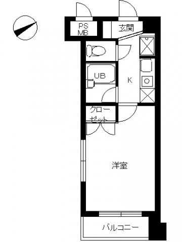 スカイコート新宿新都心704号室 間取