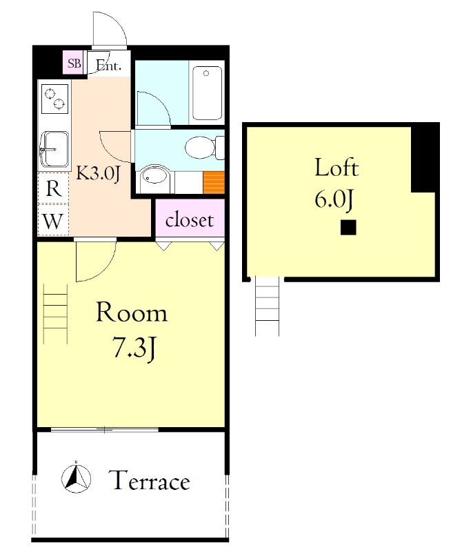 Sun Viale Asuka1階 間取図