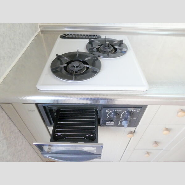 オイコス　参番館 グリル付き二口ガスコンロ