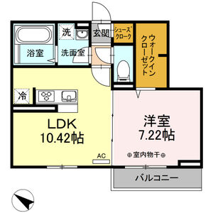 クレールX303号室 間取
