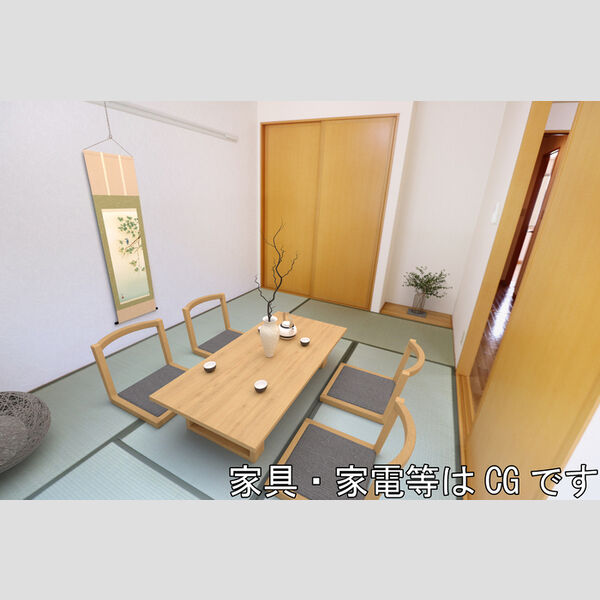 ファンシール101号室 和室(※家具・家電等はCGです。)