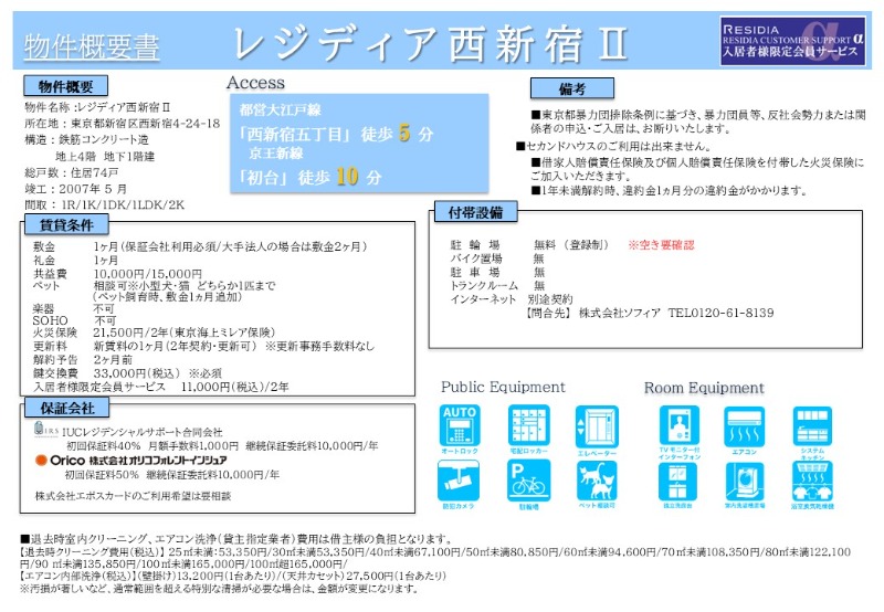 レジディア西新宿Ⅱ3階 部屋その他