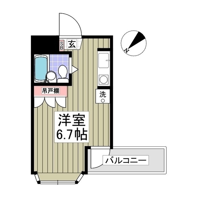 グリーンプゾム305号室 間取