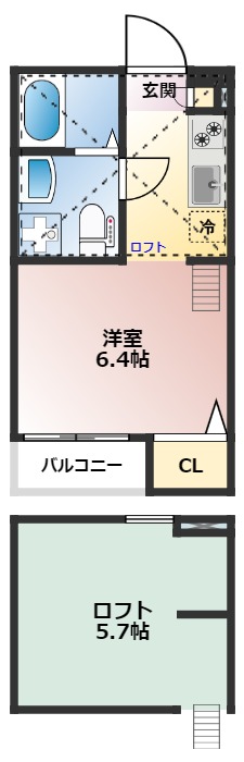 ヒルハイツ上本郷105号室 間取