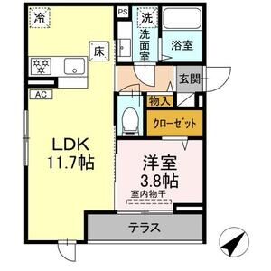 シンシアタワー101号室 間取