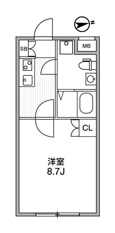アルティザ新宿落合ソノリテ2階 間取り図