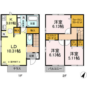 アヴェニール　Ⅰ01号室 間取