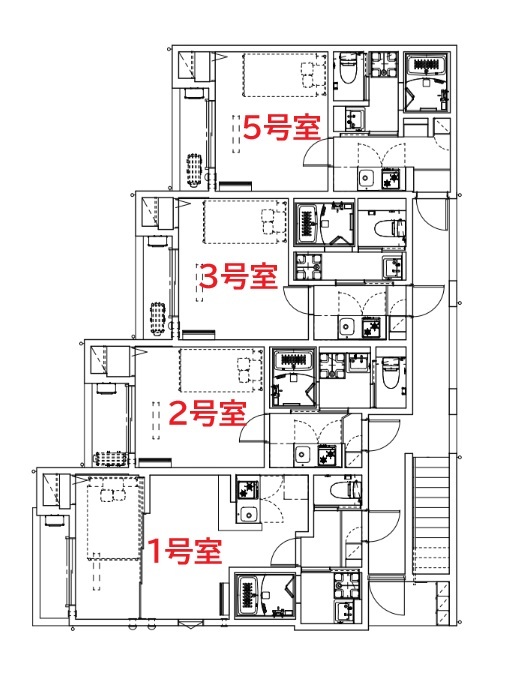 ｌｅ　ｄｅ　ｌａ　Ｍａｉｎ　Ｅｌｅｖｅｅ　ｈｉｇａｓｈｉｕｒａｗａ1階 部屋その他
