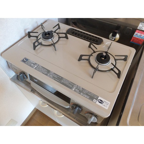 Ｍフラット0201号室 ガスコンロ2口
