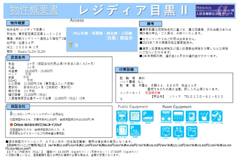 レジディア目黒Ⅱ3階 部屋その他