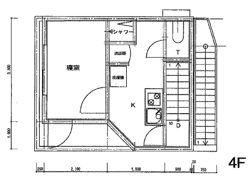 新穎マンション401号室 人気のキッチンと居室部分がわかれている間取りです。